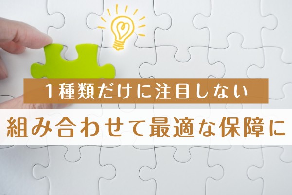 １種類だけに注目しない。組み合わせて最適な保障に